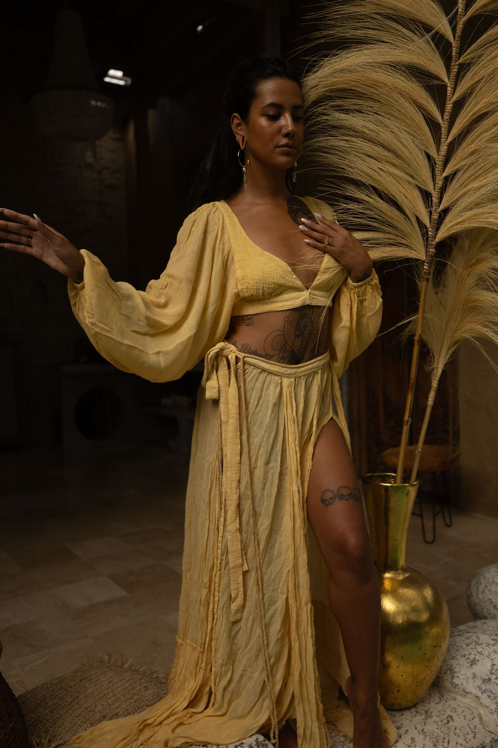 Inara Shirt – Bohemian Organic Cotton, Rayon & Linen Shirt