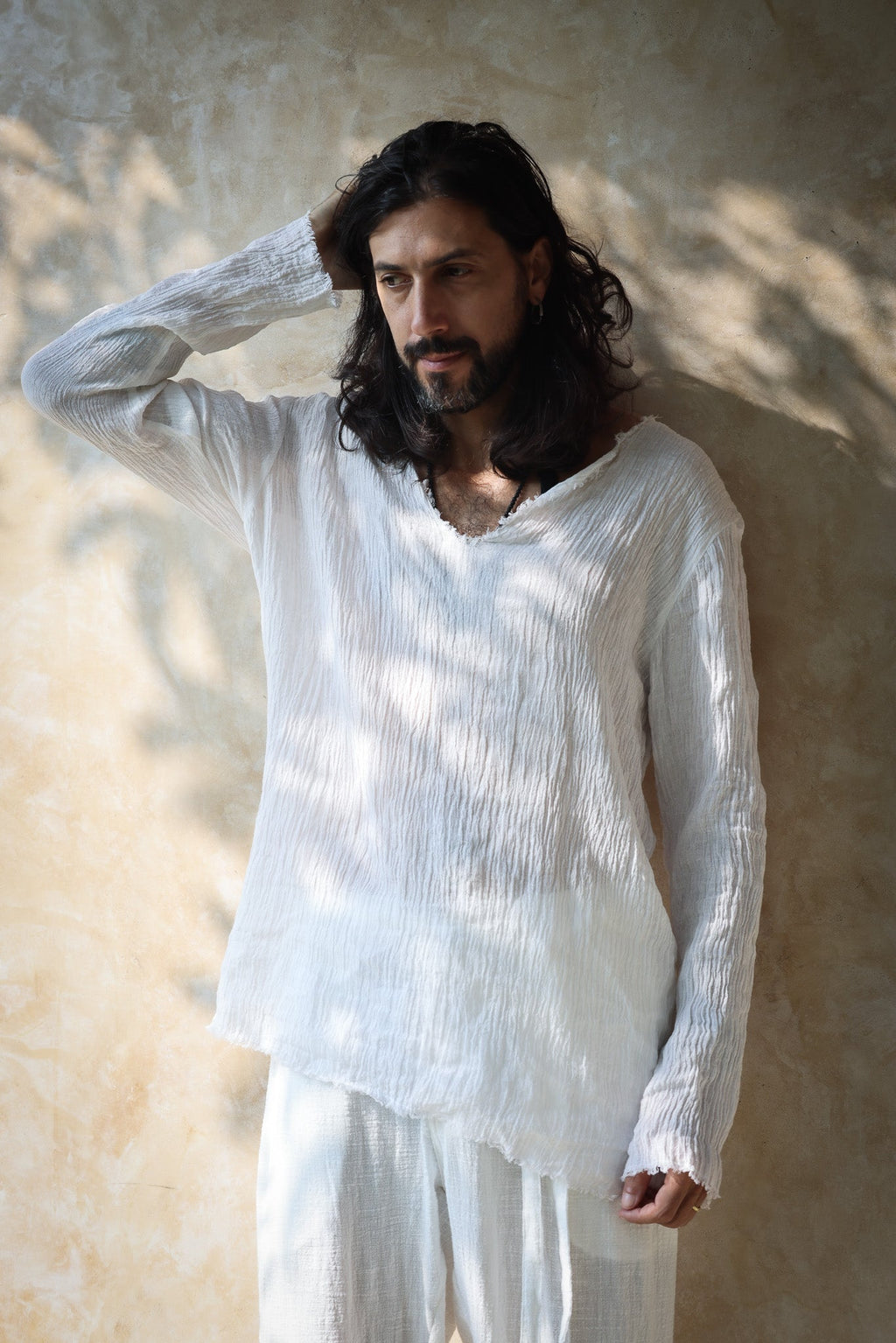 KIAN Linen Shirt – Bohemian Men's Natural Linen Shirt