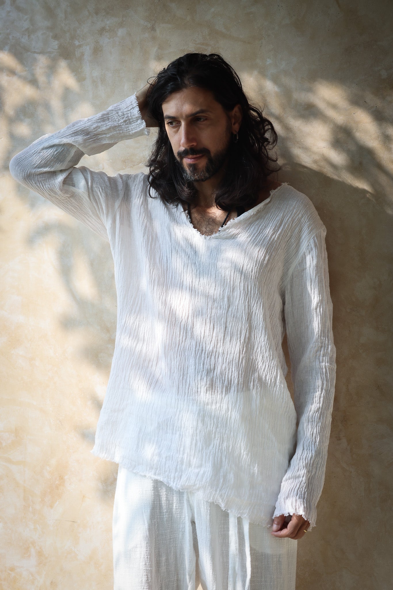 KIAN Linen Shirt – Bohemian Men's Natural Linen Shirt