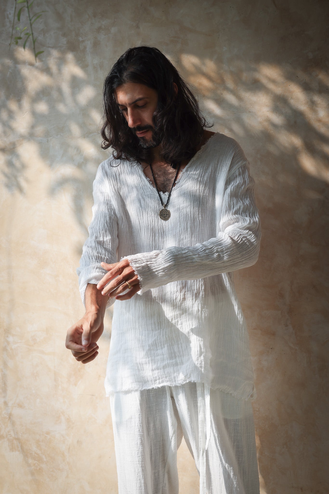 KIAN Linen Shirt – Bohemian Men's Natural Linen Shirt