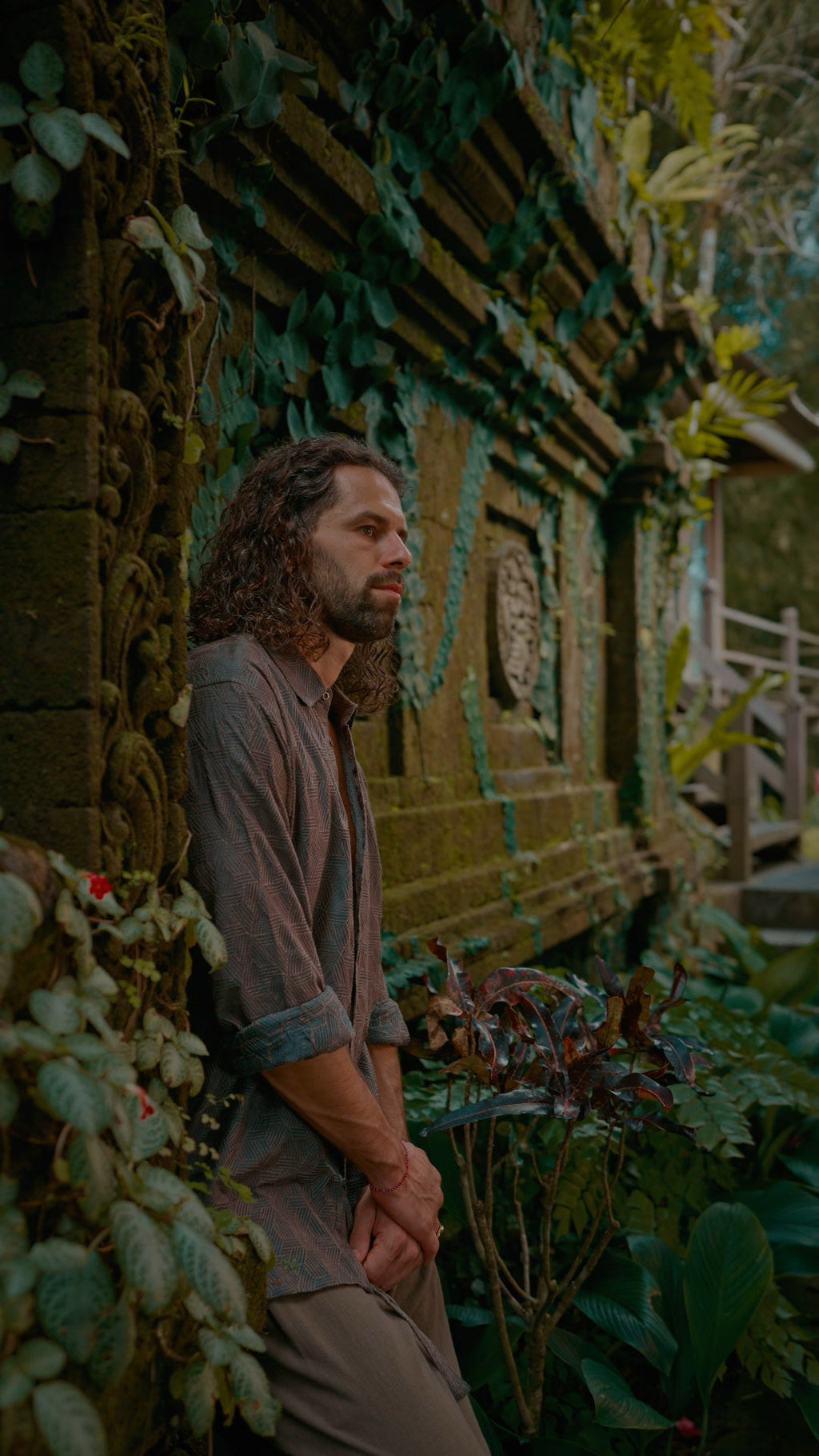 Veyra Shirt – Charcoal Silk Embroidery Shirt