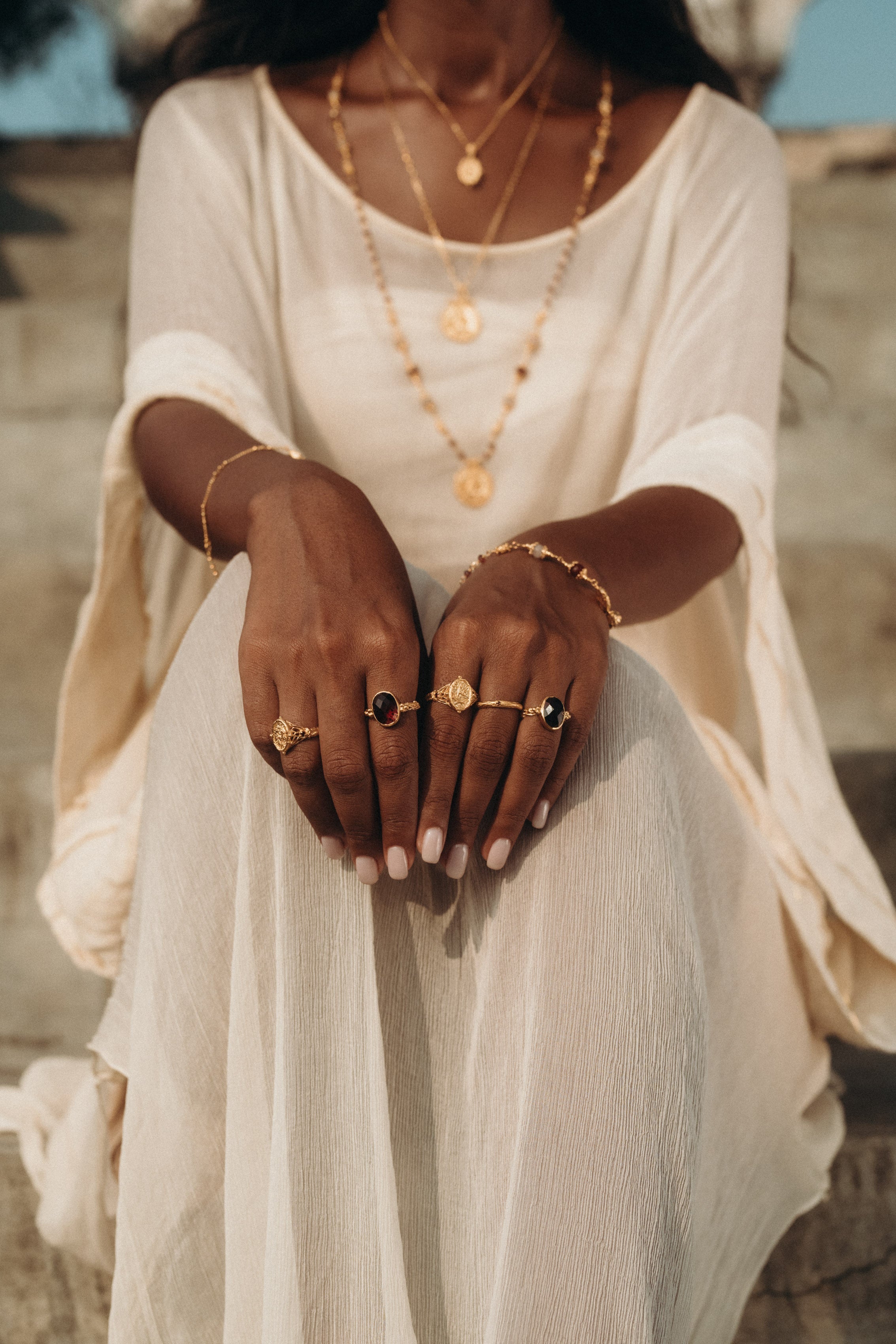 Sundari Kaftan – Bohemian Silk Chiffon Kaftan