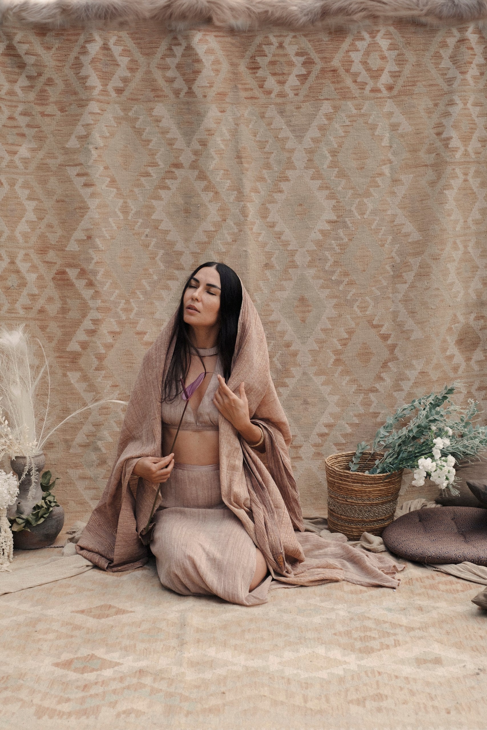 Shalya Top – Handwoven Himalayan Silk raw Wrap Top