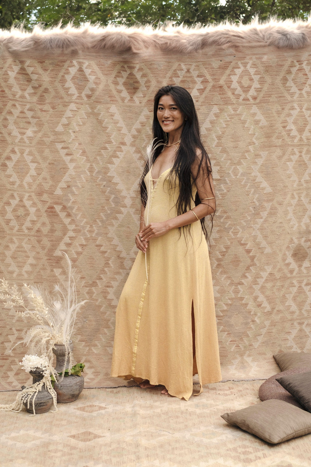 Saya Dress – Bohemian Organic Cotton & Linen Dress