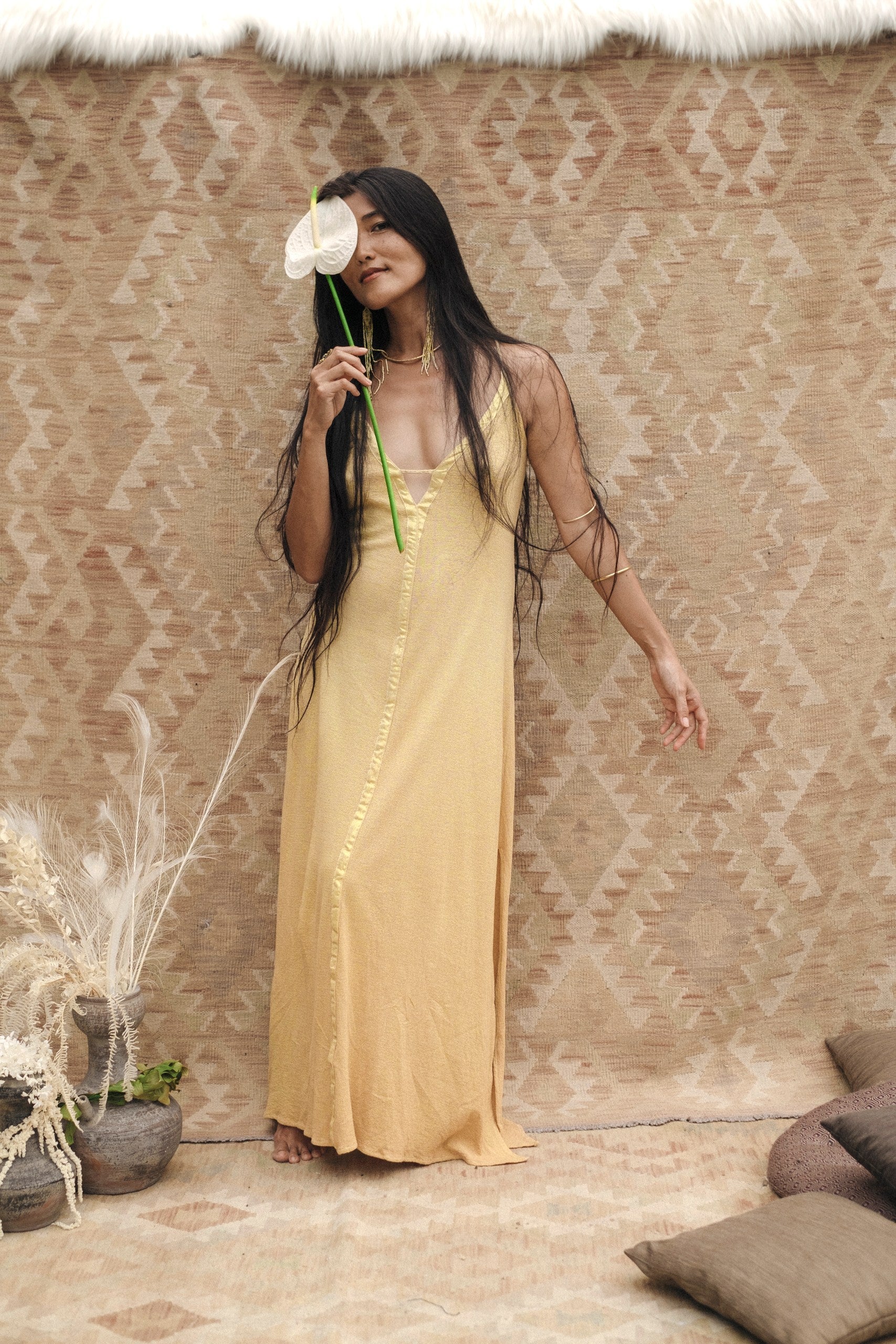 Saya Dress – Bohemian Organic Cotton & Linen Dress