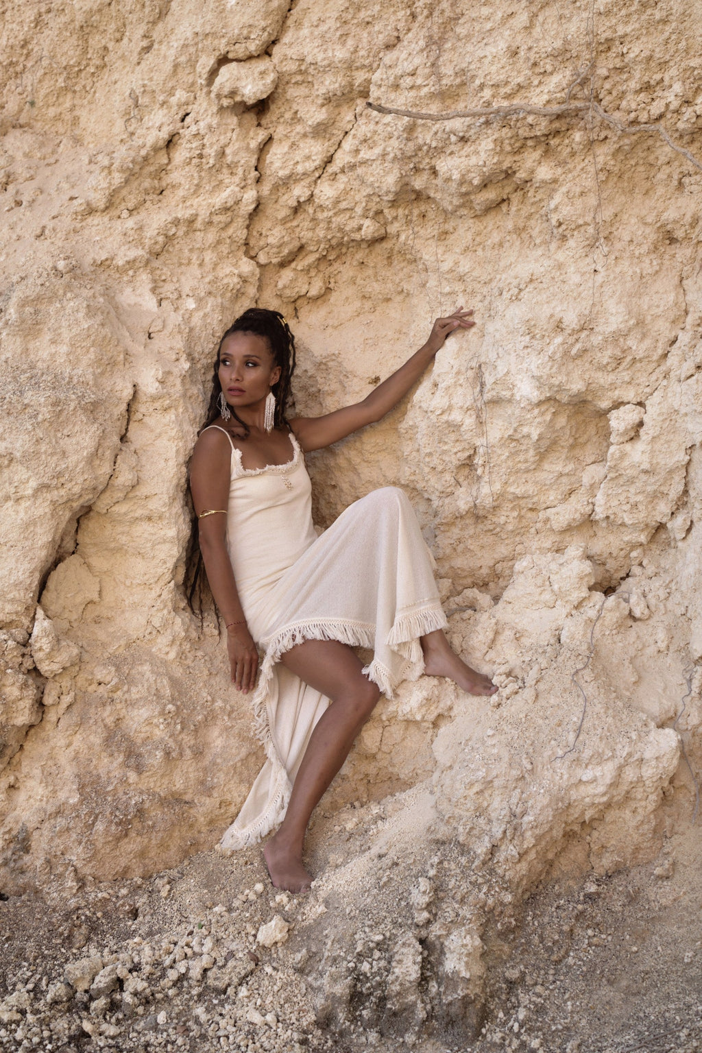 Navaia – Bohemian Summer Dress in Organic Cotton & Linen