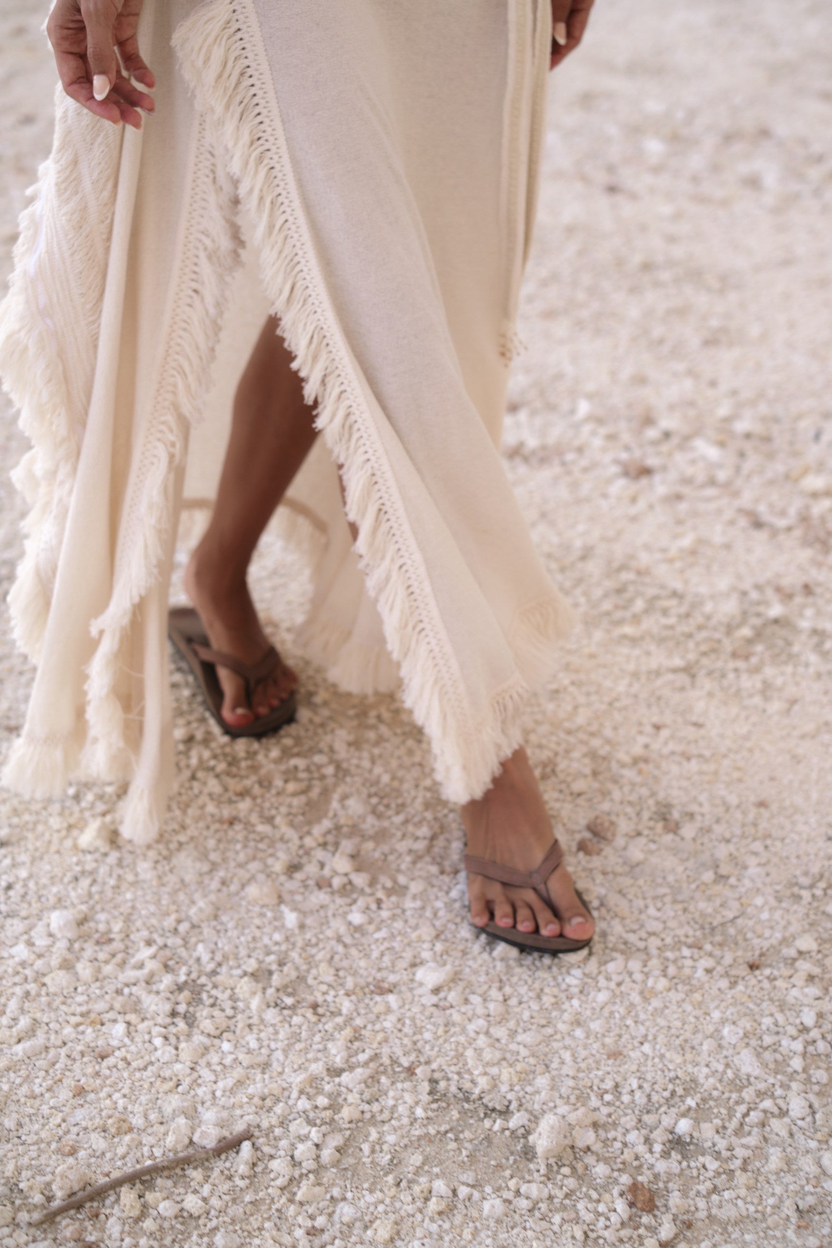 Navaia Bohemian Maxi Skirt – Elegant Flowy Skirt in Natural Fabric