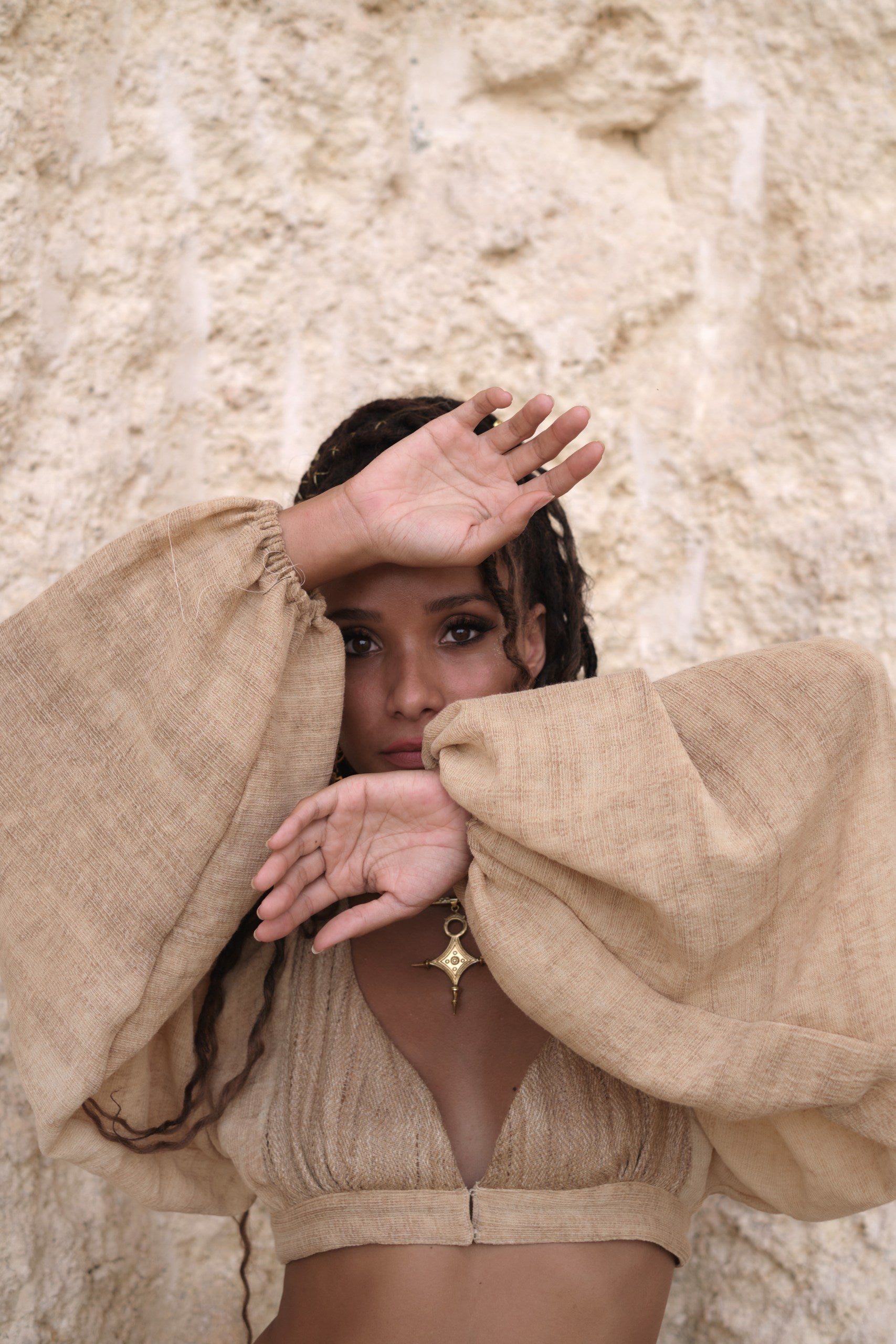 Inara Shirt – Handwoven Raw Silk & Bamboo Viscose bohemian shirt