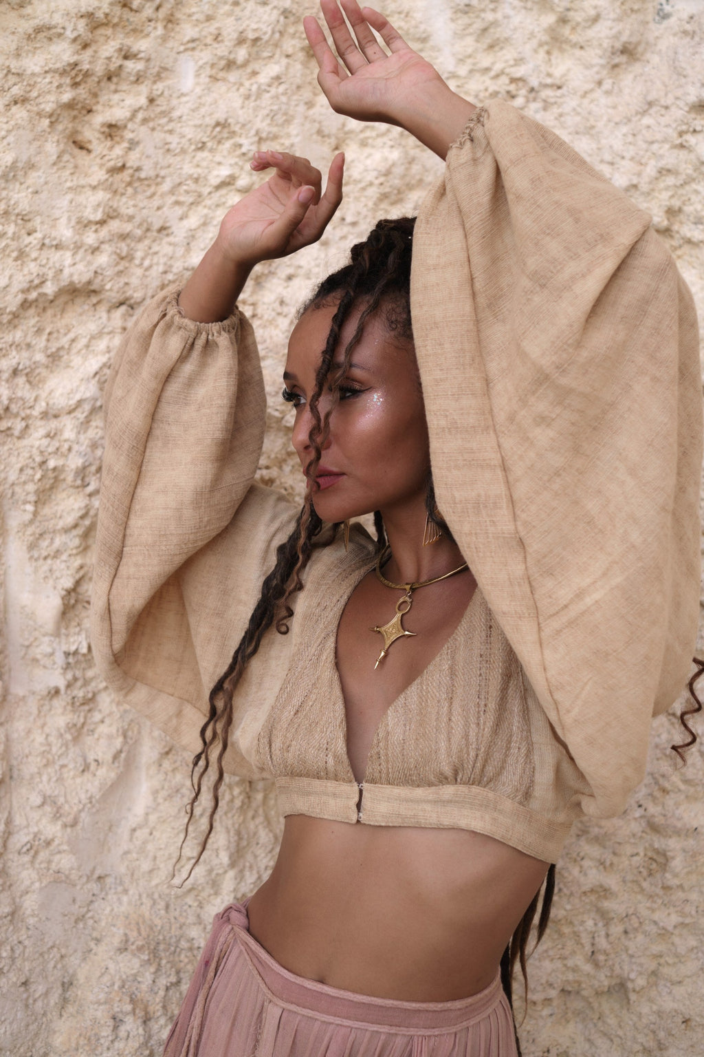 Inara Shirt – Handwoven Raw Silk & Bamboo Viscose bohemian shirt