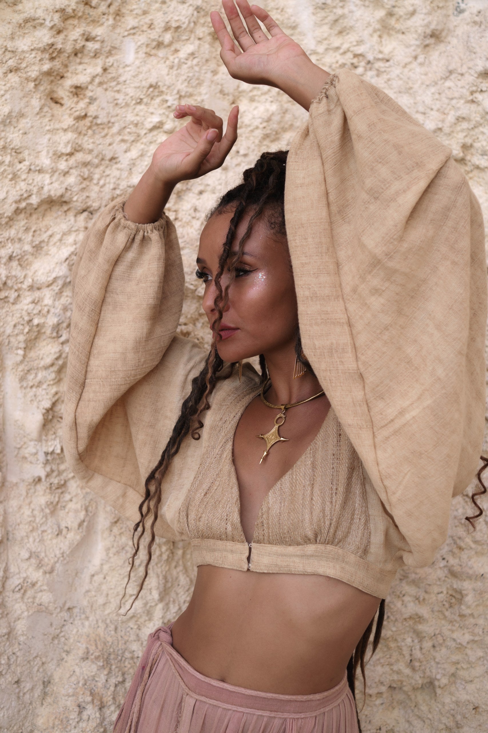 Inara Shirt – Handwoven Raw Silk & Bamboo Viscose bohemian shirt