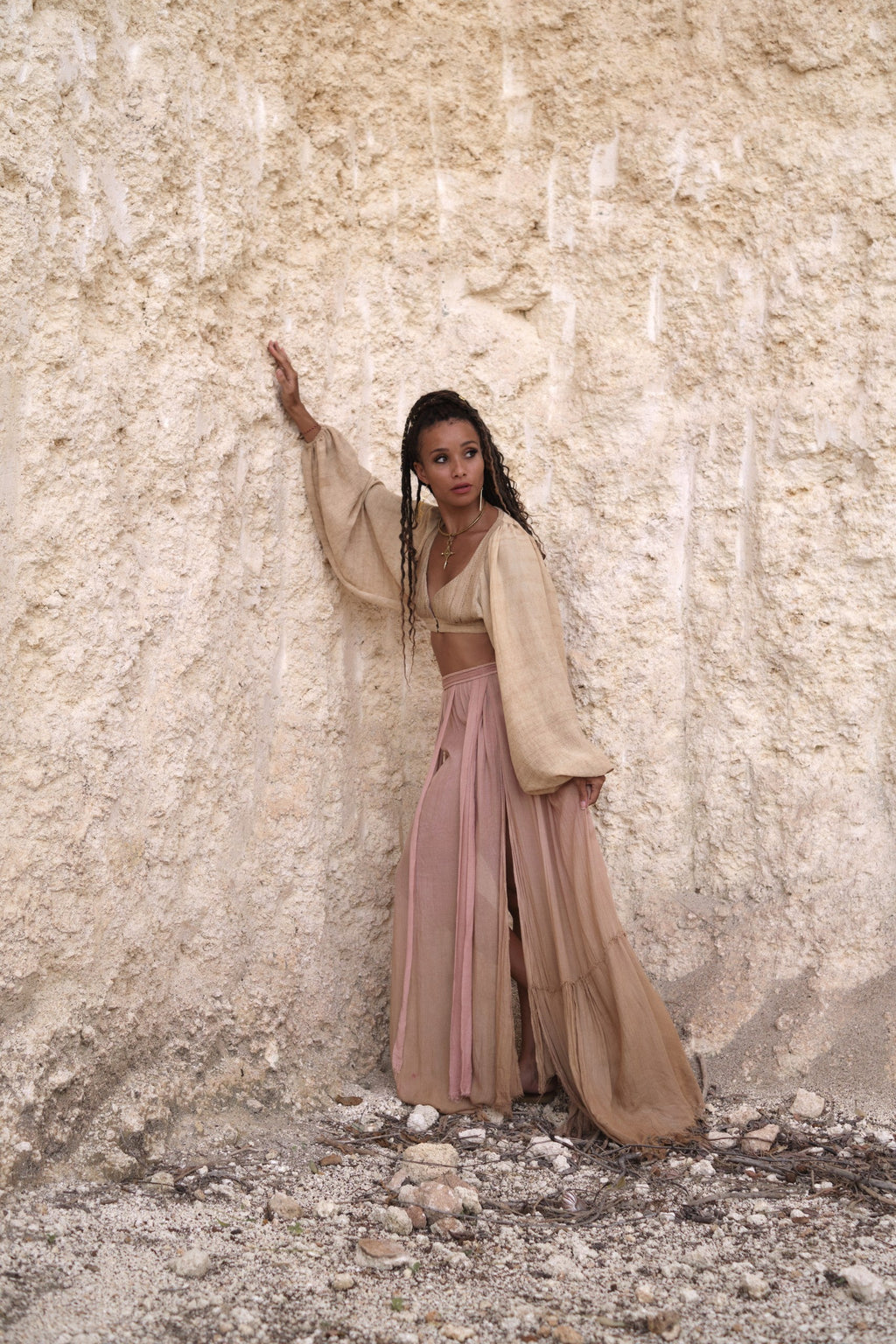 Inara Shirt – Handwoven Raw Silk & Bamboo Viscose bohemian shirt