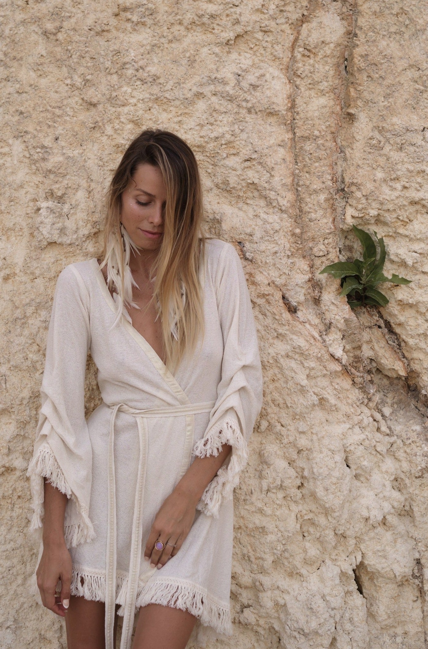 Ayumi Dress – Organic Cotton & Linen Wrap Dress