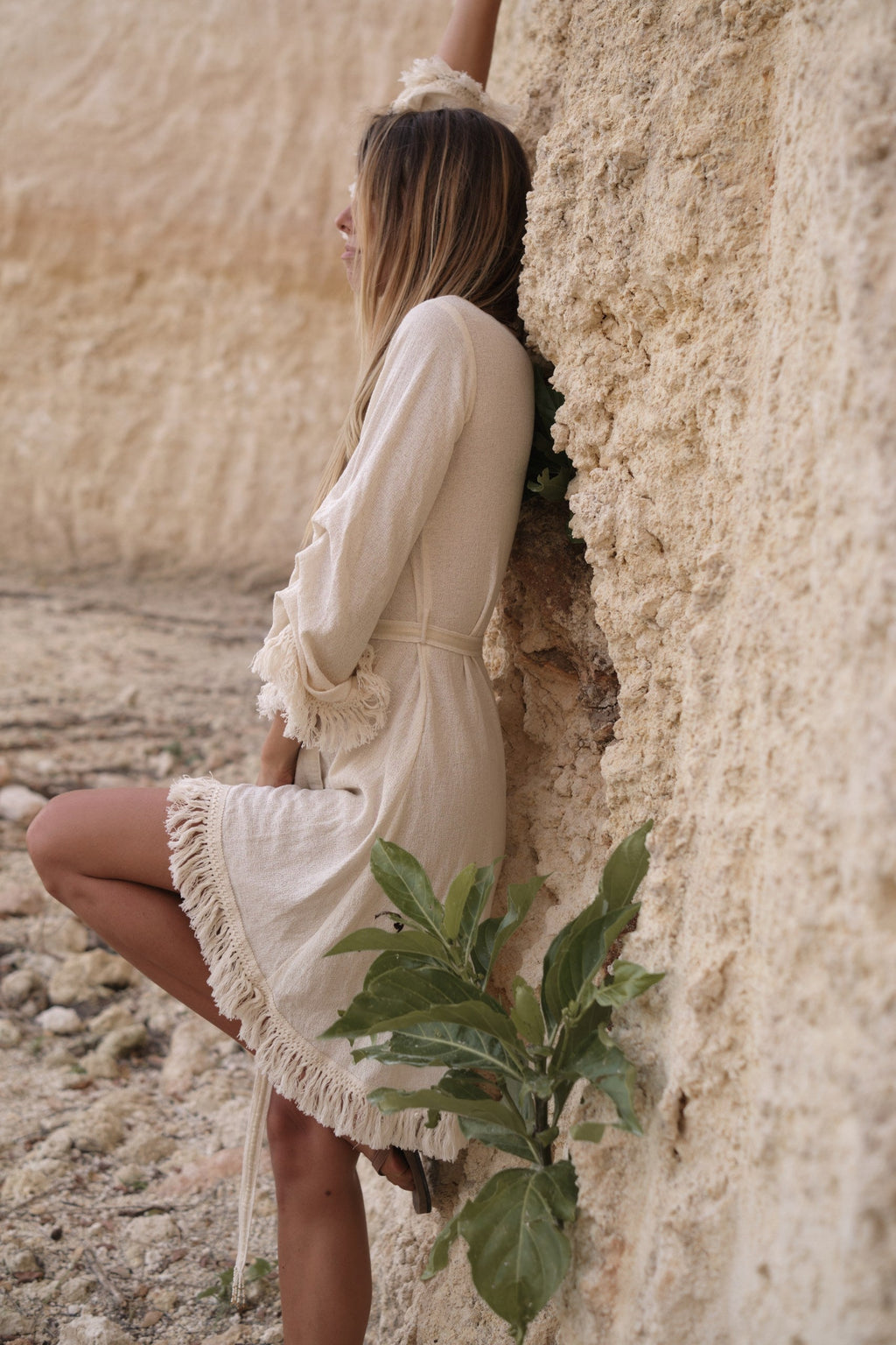 Ayumi Dress – Organic Cotton & Linen Wrap Dress