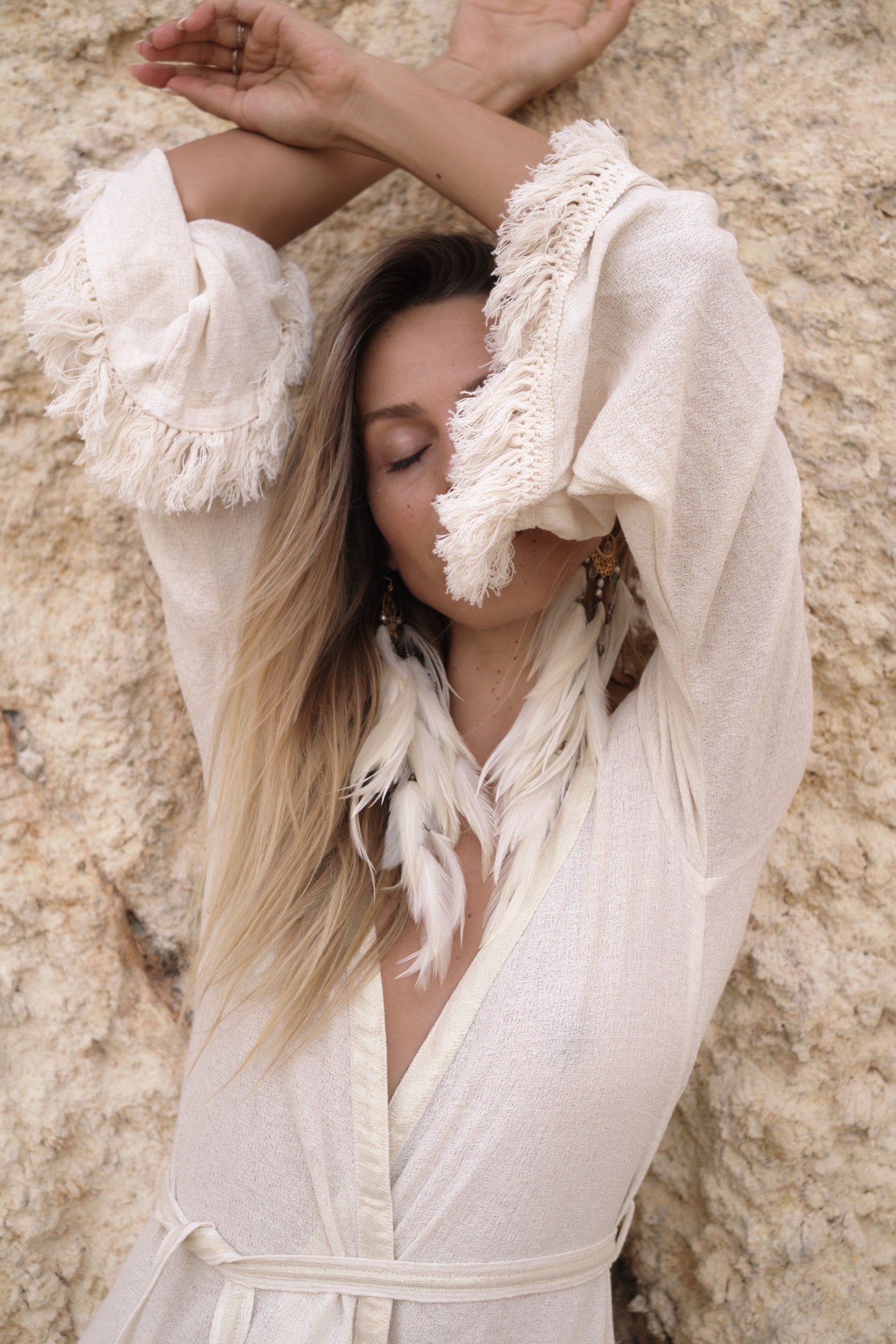 Ayumi Dress – Organic Cotton & Linen Wrap Dress