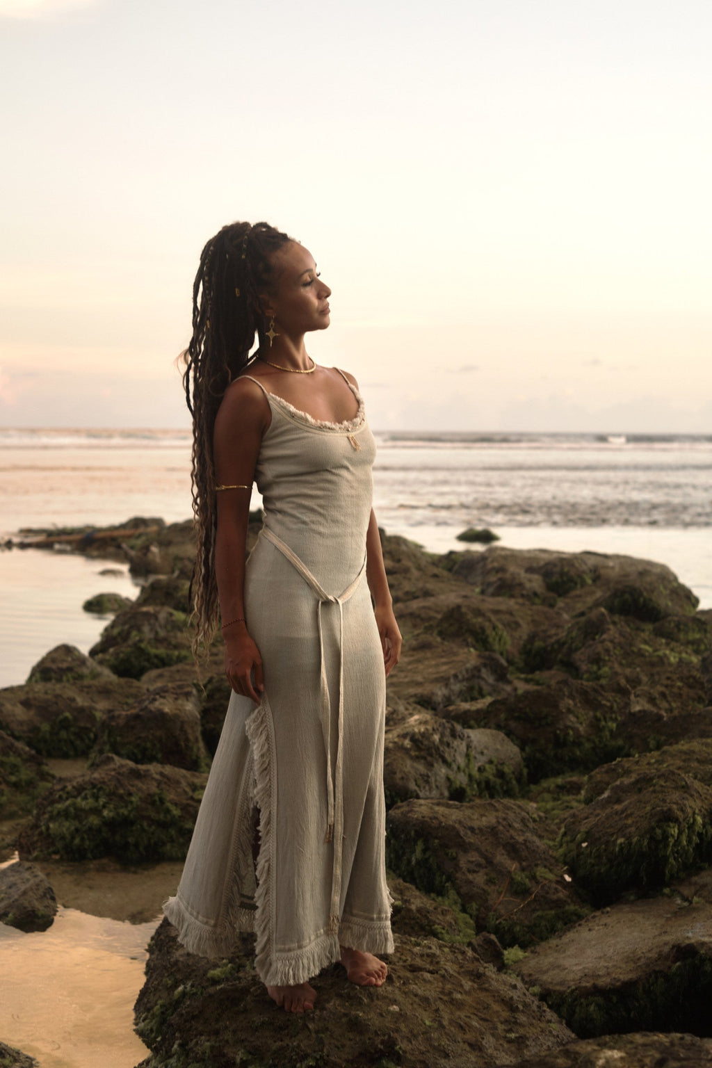 Navaia – Bohemian Summer Dress in Organic Cotton & Linen