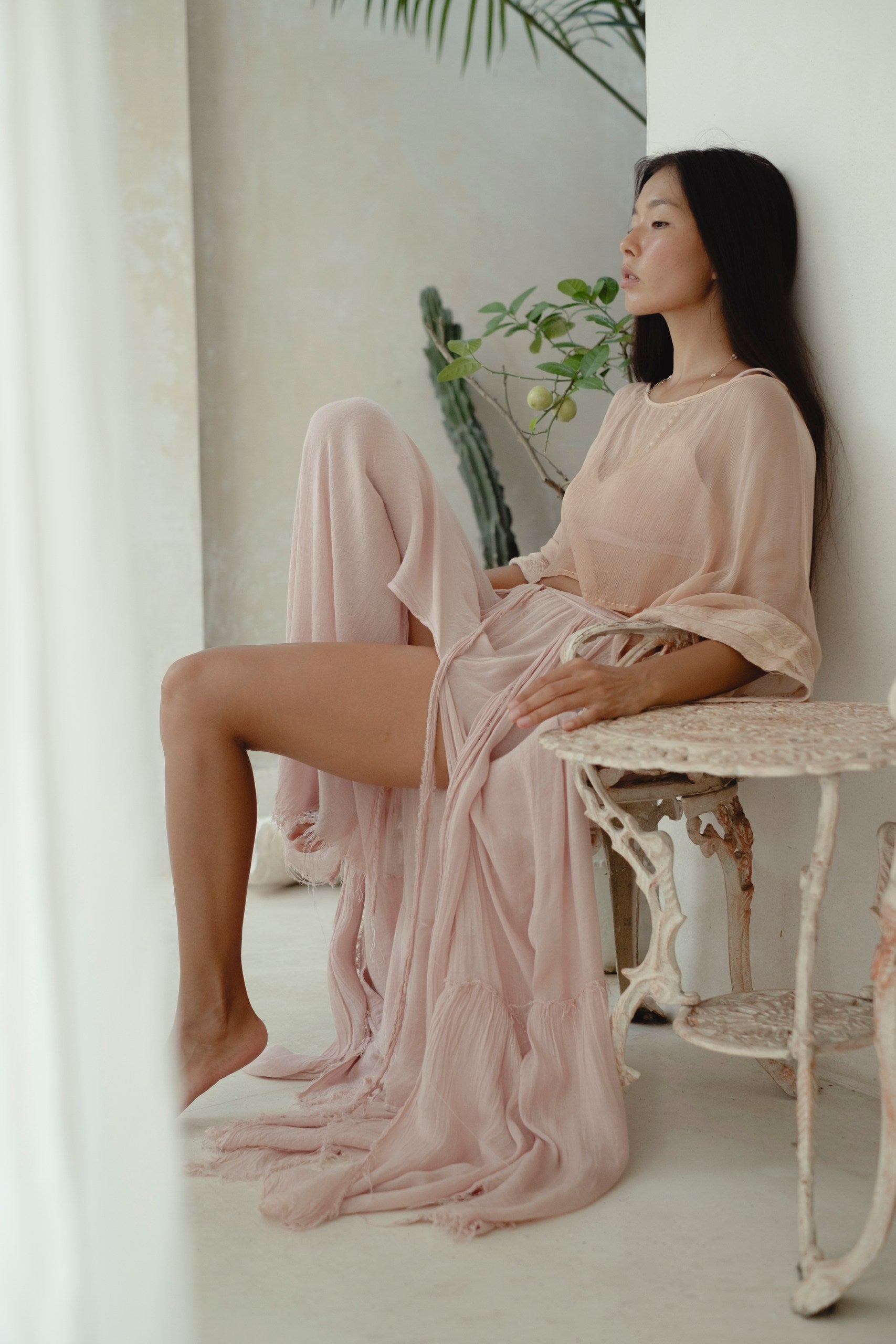 Yuna Silk Chiffon Shirt