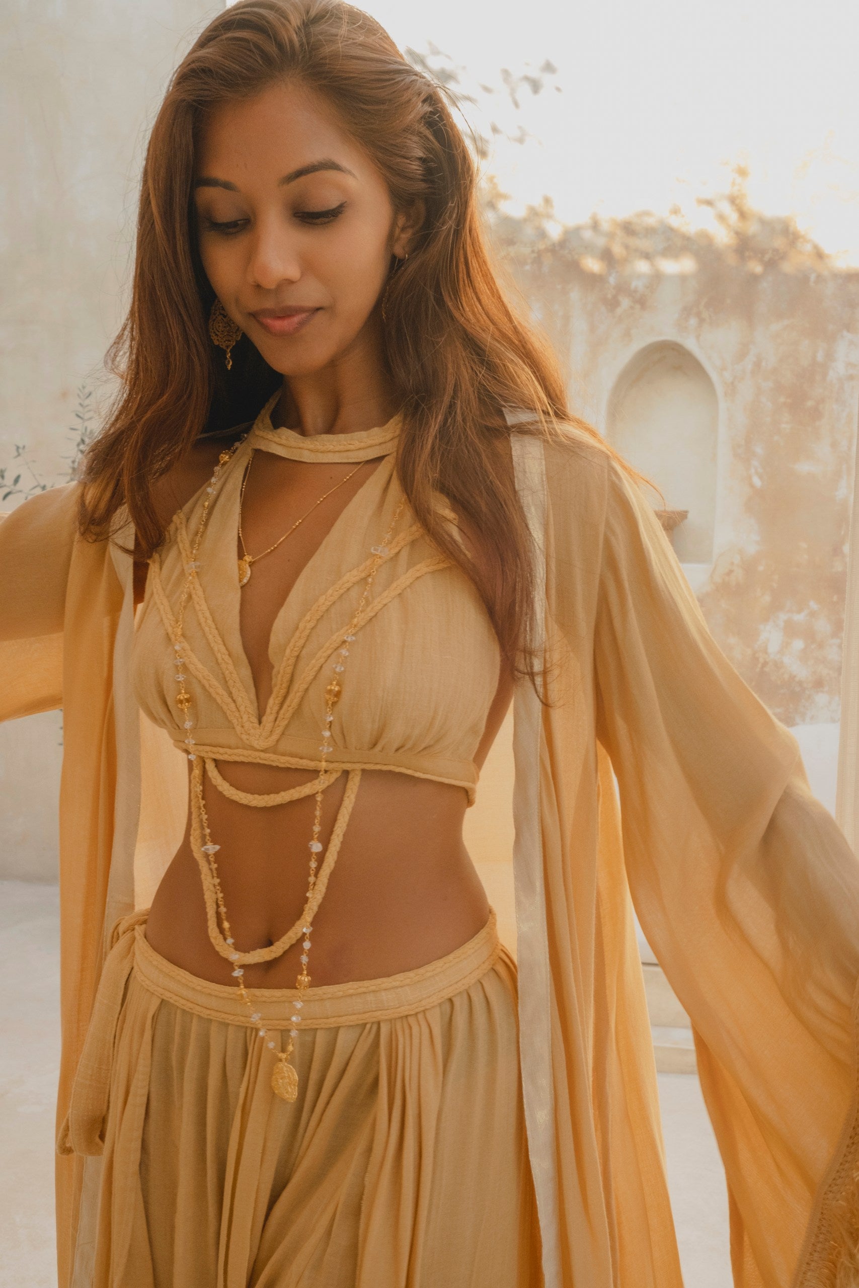 Inika Top – Linen & Bamboo Gauze Wrap Top