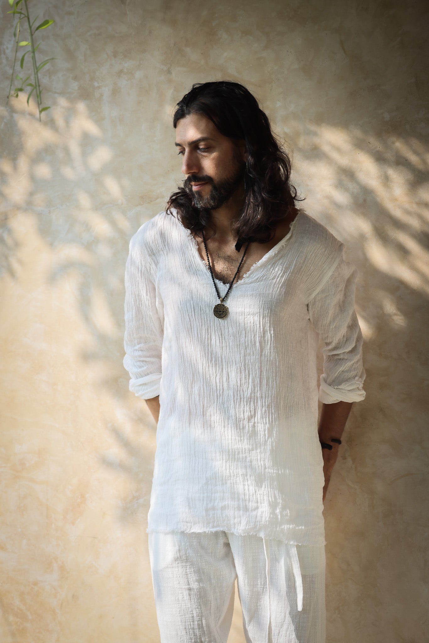 KIAN Linen Shirt – Bohemian Men's Natural Linen Shirt