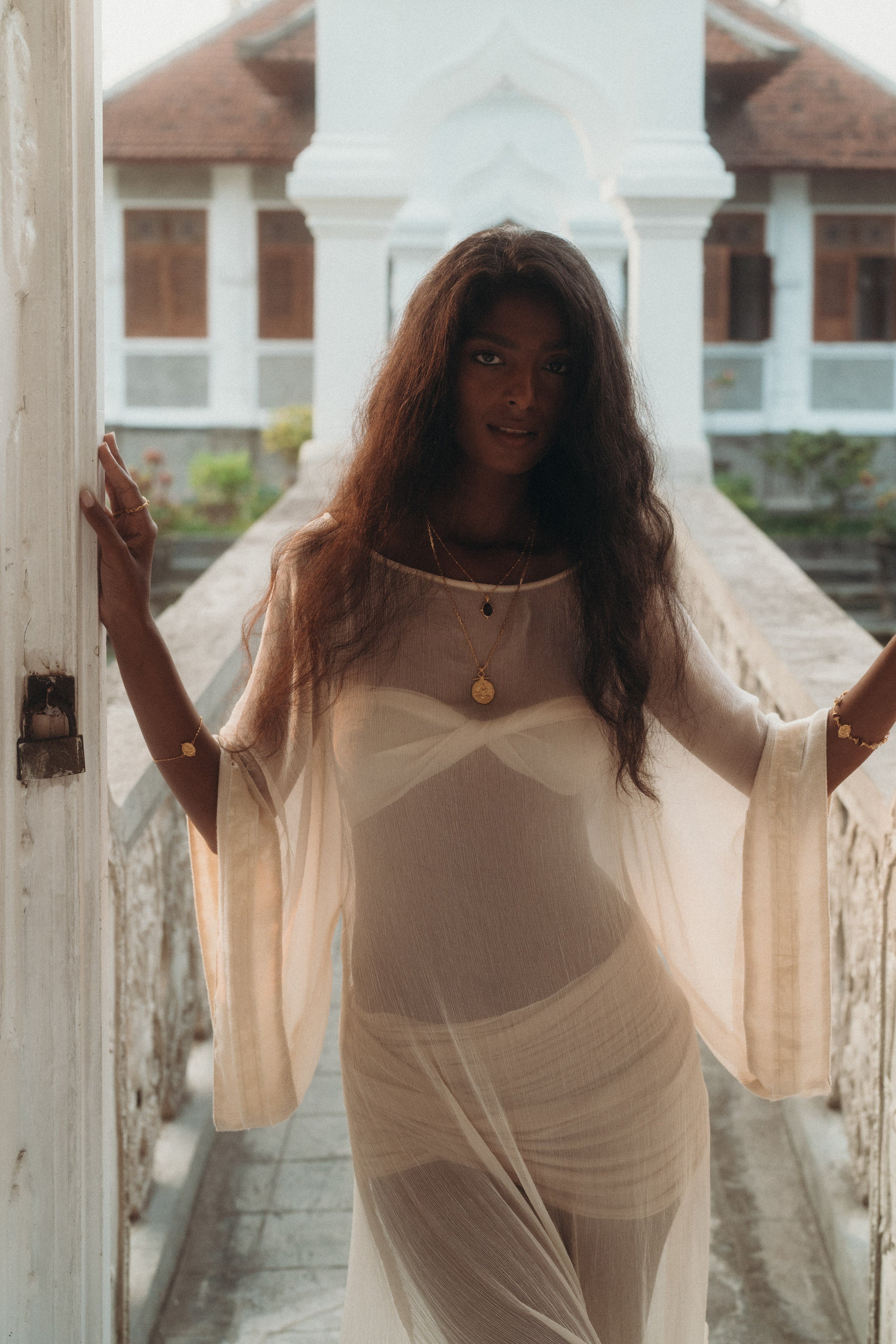 Sundari Kaftan – Bohemian Silk Chiffon Kaftan