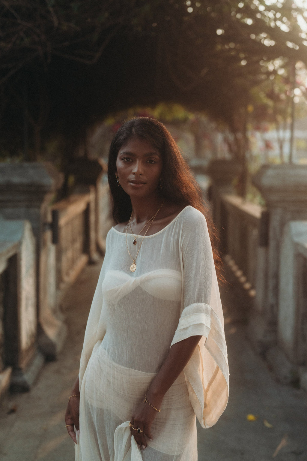 Sundari Kaftan – Bohemian Silk Chiffon Kaftan