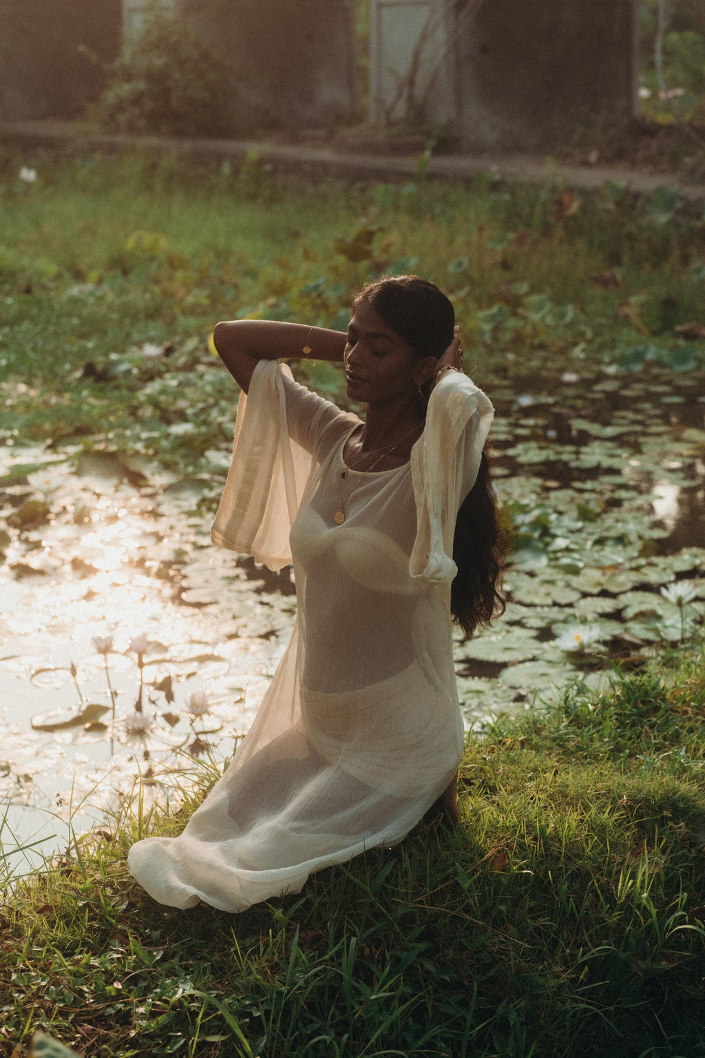 Sundari Kaftan – Bohemian Silk Chiffon Kaftan