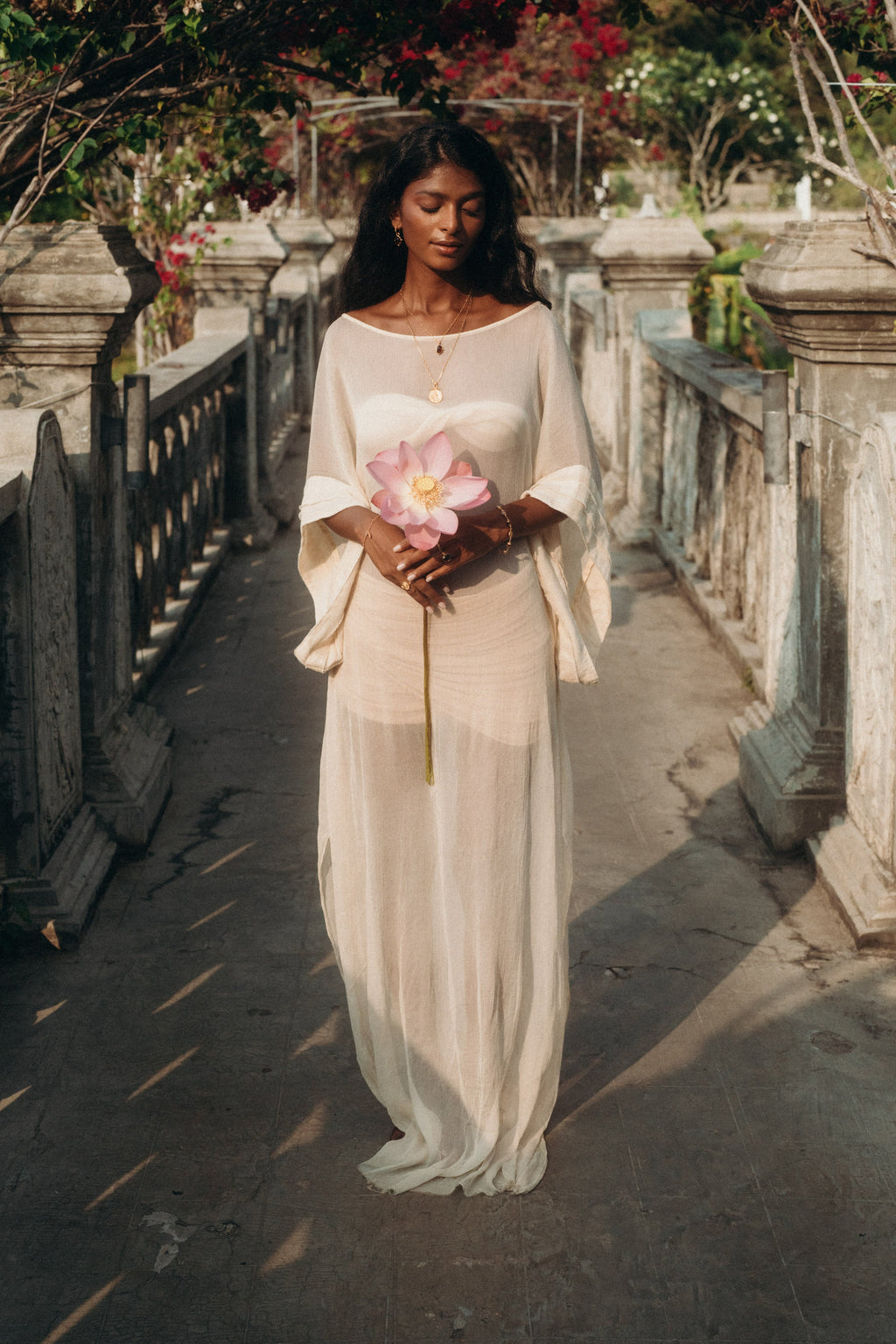 Sundari Kaftan – Bohemian Silk Chiffon Kaftan