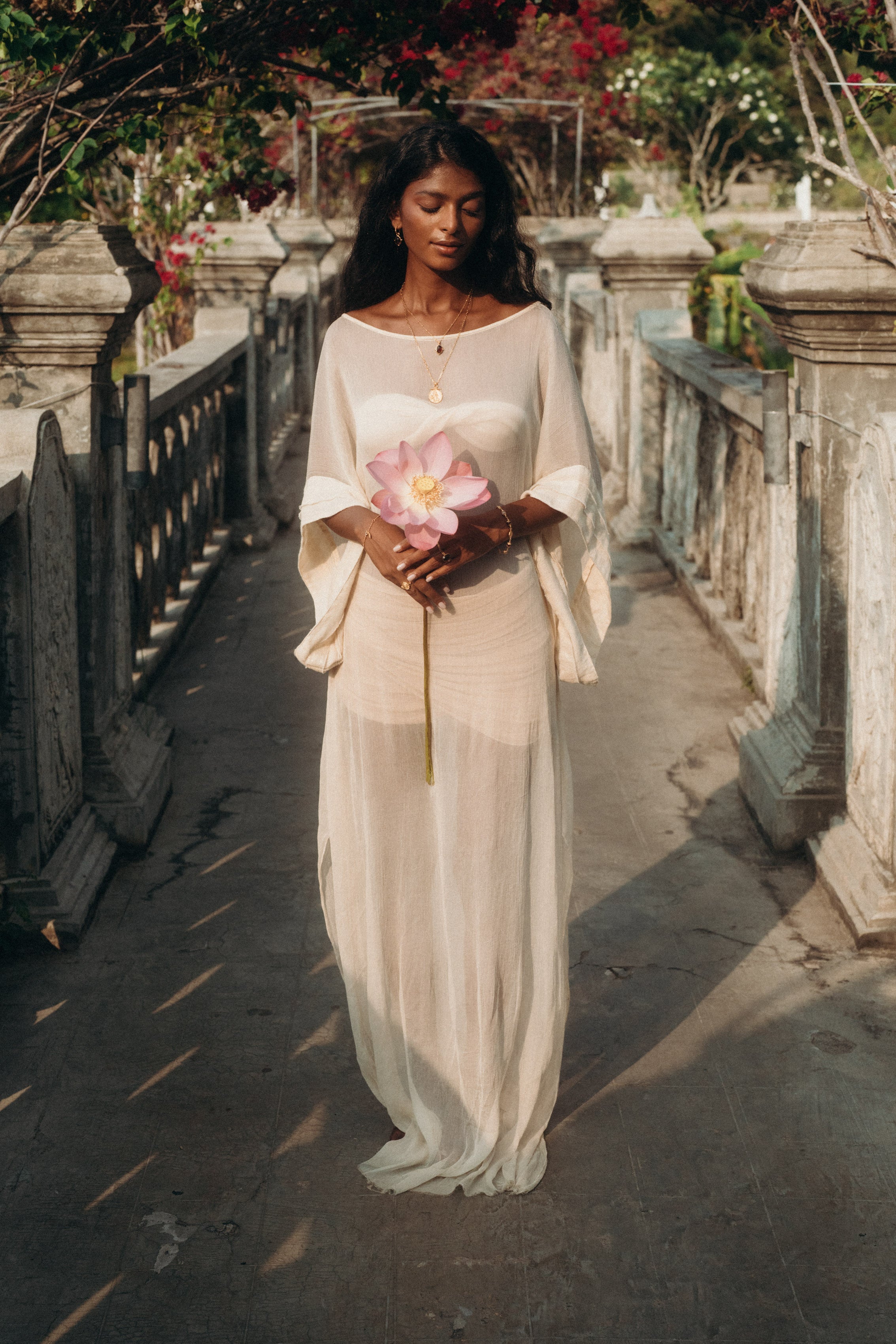 Sundari Kaftan – Bohemian Silk Chiffon Kaftan